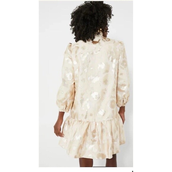 TUCKERNUCK Tan Fil Coupe Palmerston Dress Medium NEW Garden Floral Formal - Picture 3 of 14